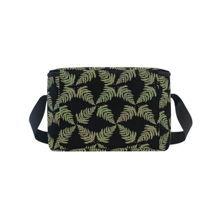 Hawaiian Collection Quilt Fern Green Leaves Design Portable Insulated Small <b>Cooler</b> <b>Box</b> Aloha Lunch Bag for Outdoor Picnic - Product Image 5