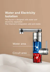 Fast Heat Electric torneira de água quente Aquecedor 3S Torneiras Banheiro Instantâneo com Display Digital LED