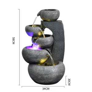 Ideas de Productos Nuevos 2023: Fuente de Agua Decorativa para Exteriores con Forma Geométrica, <span class=keywords><strong>Cascada</strong></span> para Hogar y Jardín, Artículos Decorativos, Fuentes de Jardín - Product Image 2