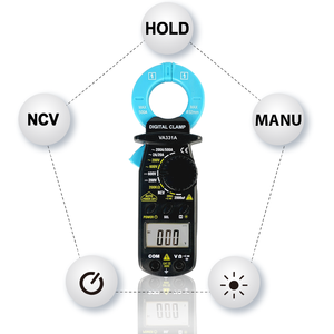 <span class=keywords><strong>Pince</strong></span> multimètre numérique VA331A Mini voltmètre ampèremètre rétro-éclairage AC DC capacité de tension NCV Ohm résistance Diode de continuité - Product Image 3