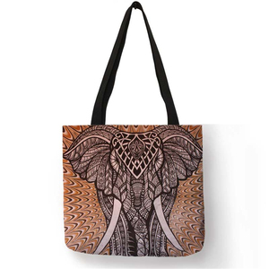 Sac à main Mandala indien imprimé éléphant pour femmes, sacs, fourre-tout, grande capacité, livraison directe, vente en gros - Product Image 4