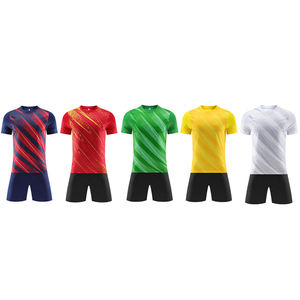 Set uniforme da calcio della squadra di calcio giovanile di marca personalizzata dalla fabbrica girocollo a manica corta divisa da calcio uniforme da allenamento - Product Image 1