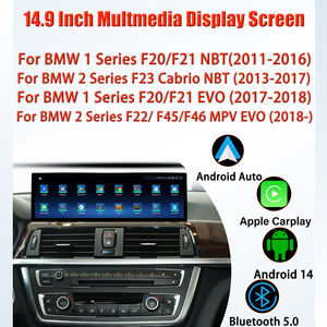 Sistema Multimediale Centrale con Carplay Wireless per <span class=keywords><strong>BMW</strong></span> Serie 2 F22, Serie 1 F20 F21 2011-2018 - Android 14 con Navigazione GPS - Product Image 1