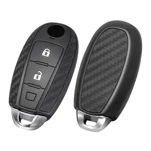Silikon koruyucu araba anahtarı kapağı için Suzuki spor 2 düğme araba anahtarı anahtarsız gitmek