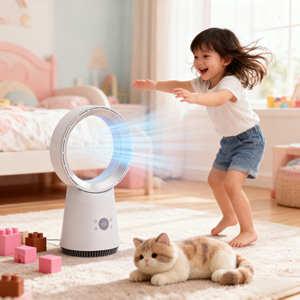 Ventilador de Torre sin Aspas para Circulación de Aire en el Hogar, con Control Remoto, Modo de Sueño y Súper Viento, con Ventilador Inteligente TUYA - Product Image 5