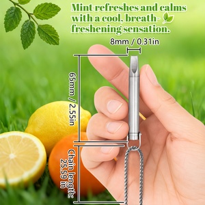 Nuovo Design 2026: Inalatore per Smettere di Fumare in Acciaio Inox, Senza Nicotina, Senza Fumo, con Olio Essenziale - Product Image 4