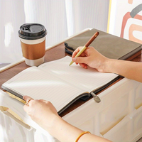 Nouveauté : Carnet/Agenda A5 80 feuilles, couverture rigide en cuir, avec élastique, reliure cousue, papier épais de haute qualité