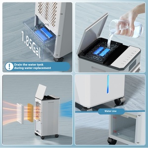 3-in-1 Air <b>Cooler</b> 3000m3/h Airflow Ion Purification Water Conditioner Portable Personal With Remote Plastic Air <b>Cooler</b> Fan - Product Image 3