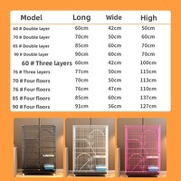 Nouveau produit en gros luxe trois couches pliable moderne chat Villa espace libre métal chat Cage cadre d'escalade solide motif chat