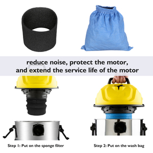 OEM-piezas reutilizables para aspiradora en seco y húmedo, Motor de espuma, cubierta de filtro textil protector, bolsa para Karchers <span class=keywords><strong>WD</strong></span> 2/3 NT MV1 WD1 WD2 WD3 - Product Image 3