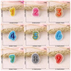 Custom Embroidered Funny Colors Number Symbol Patches for Kids Clothing Bags - Product Image 2