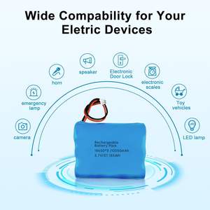18650 3,7 V 10500mAh 10000mAH 1S3P Paquete de batería de iones de litio 5200mAh 1S2P Batería <span class=keywords><strong>recargable</strong></span> de iones de litio con JST2.0 <span class=keywords><strong>para</strong></span> iluminación de Juguetes - Product Image 4
