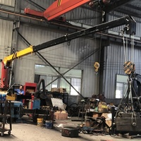 Crane Kecil 3.2t 4t 5t 6.3t 8t 10t 12t Crane Hidrolik Teleskopik yang Dipasang di Truk