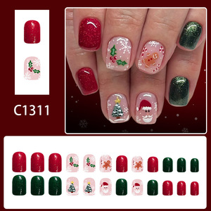 Autocollants <span class=keywords><strong>pour</strong></span> ongles de Noël, Père Noël, bonhomme en pain d'épices, flocons de neige, autocollants 3D <span class=keywords><strong>pour</strong></span> ongles, rouge, vert, paillettes, décorations de <span class=keywords><strong>manucure</strong></span> de Noël - Product Image 3