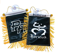 Mini bannière noire de Boricua, drapeau de bali, accessoires de voiture pour la maison