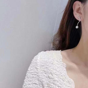 21336 S925 Silver Ear Nails with 8-12mm Round Beads DIY <b>Pearl</b> Accessories Tray Bow Ear Nails for <b>Pearl</b> <b>Earrings</b> - Product Image 4