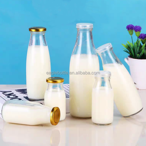 200ml 250ml 500ml <span class=keywords><strong>1</strong></span> lít thủy tinh đồ uống chai sữ<span class=keywords><strong>a</strong></span> bán buôn rỗng sữ<span class=keywords><strong>a</strong></span> chai nước trái cây với nắp - Product Image 3