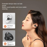 Haohuaxin écouteurs sans fil casque LED batterie sans fil sport oreille Clip Conduction osseuse indolore longue durée grande puissance