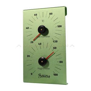 Accessoires de sauna en aluminium Thermomètre et hygromètre en métal - Product Image 2