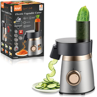 Coupe-légumes électrique RAF R.8805 200W 6 en 1, grande ouverture, pour trancher, hacher, détachable et lavable
