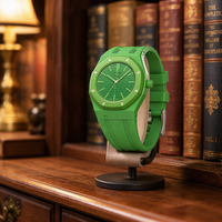Montre à quartz unisexe Dunhuang 2026, co-marquée, avec bracelet en cuir, cadran 43 mm, sans date