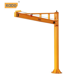 1 tonelada 2 toneladas 360 grados giratorio montado en el suelo polipasto eléctrico Control remoto inalámbrico Vertical Portal marco voladizo grúa - Product Image 6