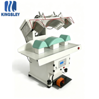 Machine de nettoyage et de pressage automatique pour cols et poignets de vêtements, avec contrôle intelligent par PLC, pour la finition des chemises