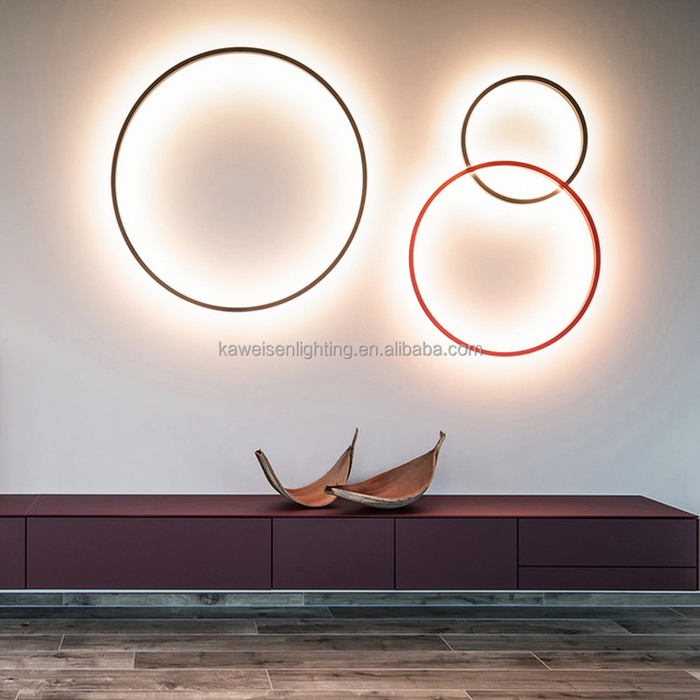 Nordic Personality Creative Diameter 45cm 60cm 80cm Home Wall Lamps Indoor Living Room Background Decorative Ambience Entrance