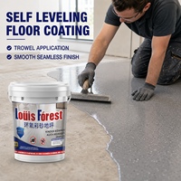 Peinture liquide époxy autolissante colorée pour revêtement de sol, lisse, sans joint, brillante, pour rénovation de sols en ciment, maison et bureau