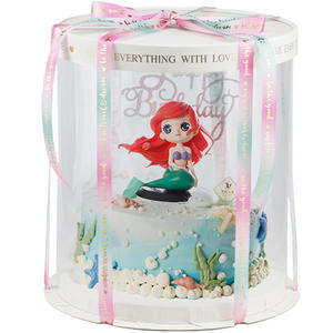 カスタムロゴストックサンプルPETトール透明紙ラウンドケーキボックススクエアロールクリアホワイトプラスチックベーカリーケーキボックス - Product Image 3