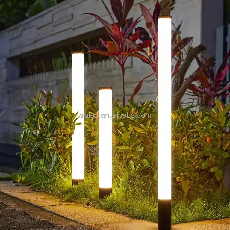 Fluor zierende Stick Garten lampe wasserdichte Mast lampe Rasen lampe einfache Outdoor-Landschafts technik Garten villa LED Poller Licht