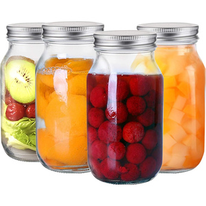Bocaux Mason en Verre Borosilicate Fait Main Personnalisés OEM, Sans BPA, à Large Ouverture, Qualité Alimentaire, avec Couvercle en Silicone pour Boissons et Conserves - Product Image 3