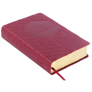 OEM PU Leather Santa Biblia Reina Valera 1960 Bible Printing Service With Gold Edges