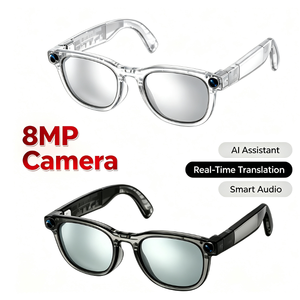 Lunettes intelligentes IA avec traduction en temps réel, assistant IA, prise de photos 4K, stabilisation vidéo, caméra, commande vocale - Product Image 1