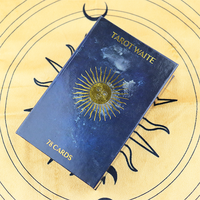 Autocollants de tarot spirituels dorés personnalisés, cartes de tarot à bords, cartes d'oracle angéliques en gros