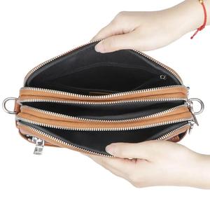 AndoBag Casual Commute Shoulder Crossbody <b>Bags</b> Genuine Leather <b>Satchel</b> Purse Three Zipper Small Square Sling <b>Bag</b> for Women 1806 - Product Image 5