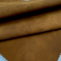 Tissu en cuir PU aqueux Caramel Camel, finition mate, 0,75 mm, 138 cm, vente en gros, pour jupes et manteaux pour femmes