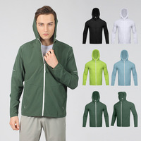 Veste à capuche unisexe pour la course en plein air, le cyclisme, les sports décontractés, brodée, imperméable, à séchage rapide, pour le basketball, la remise en forme et l'entraînement