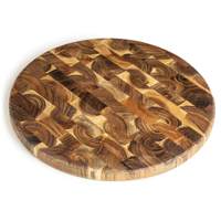 Planche à découper en bois de bambou à grain transversal, planche de boucher en bois pour couper la viande, planche à découper ronde en bois