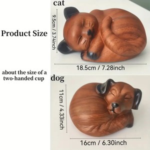Customr Resin Pet Memorial Monument Recuerdos Perro durmiente y gato Urna para cenizas Animal pequeño - Product Image 4