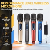 Microphone sans fil en direct en plastique pour karaoké à domicile, système audio extérieur, chant TV, conférence, carte son de scène, réduction de bruit élevée
