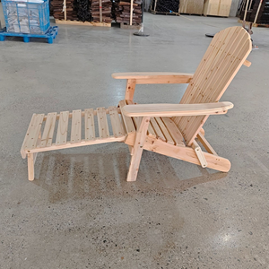 Chaise <span class=keywords><strong>de</strong></span> <span class=keywords><strong>jardin</strong></span> DISHI, mobilier d'extérieur, bois massif, chaise longue Adirondack moderne à capot, pliable, peinture écologique à base d'eau - Product Image 4
