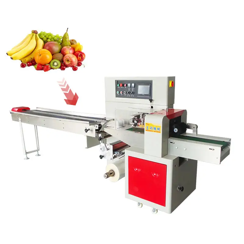 Automatic Flat Pouch Horizontal with Date Printer Food Fruit Packaging Machine