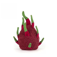 Jelly Cat British voor New Fun White Heart Dragon Fruit Handpop Speelgoed PP Katoen Materiaal Algemeen cadeau