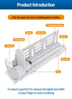 Système de poussoir d'étagère amovible et détachable, organisateur de boissons modulaire, plateau de présentation, installation facile pour réfrigérateur de magasin