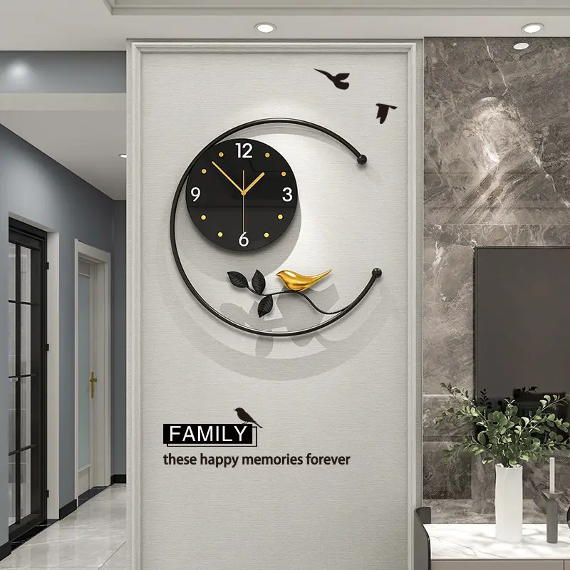 Benutzer definierte Luxus Wanduhr für Interieur Wohnzimmer Dekor Moderne Metall Wanduhr für Home Wand kunst Dekoration