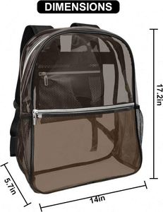 Free Sample Clear <b>Backpack</b> <b>Heavy</b> <b>Duty</b> Transparent <b>Backpack</b> for Sports,Work,Security Travel - Product Image 2