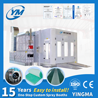 Doublez la productivité de votre atelier : Cabine de peinture automobile à haut volume 24000m3h avec 2 ventilateurs de 4kW, série Pro Yingma