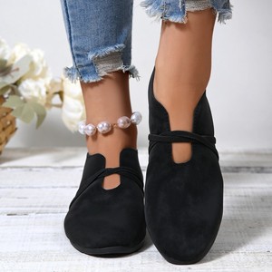 QLFashion, nuevos zapatos sencillos transfronterizos para mujer, verano 2025, estilo europeo y americano, tacón de cuña elástico, Cabeza Cuadrada, <span class=keywords><strong>Bea</strong></span> poco profunda - Product Image 4