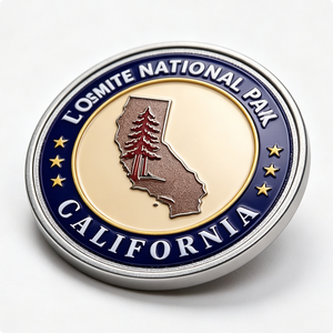 Moneda Conmemorativa Personalizada de Aleación de Zinc Fundida a Presión, Diseño de Paisaje Estatal de Yosemite de Doble Cara, Recuerdo de Viaje y Coleccionable - Product Image 5